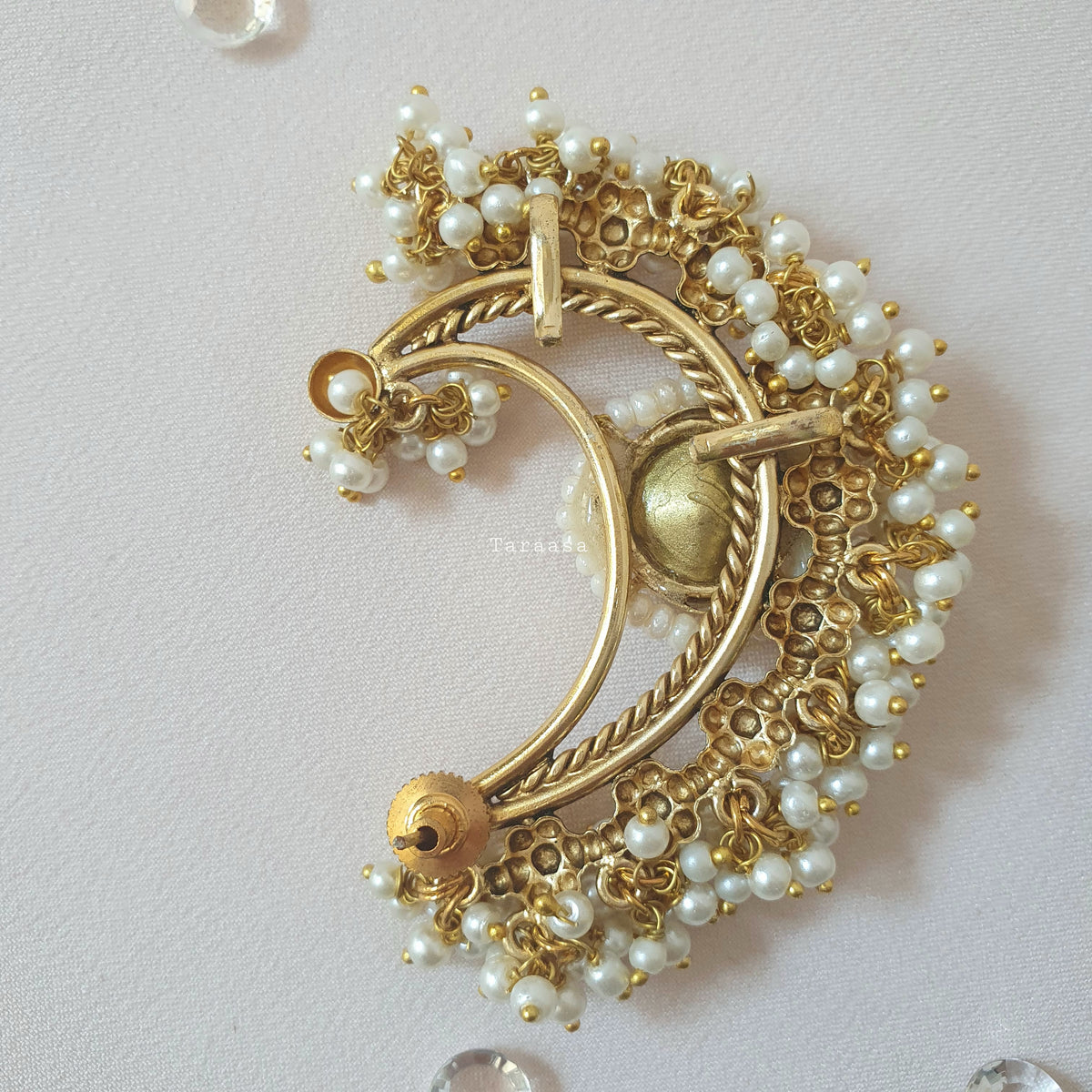 Kundan Pearl Earrcuffs