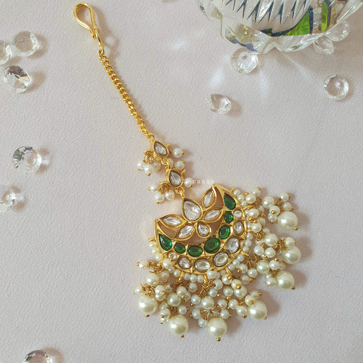 Kundan Tikka Emerald