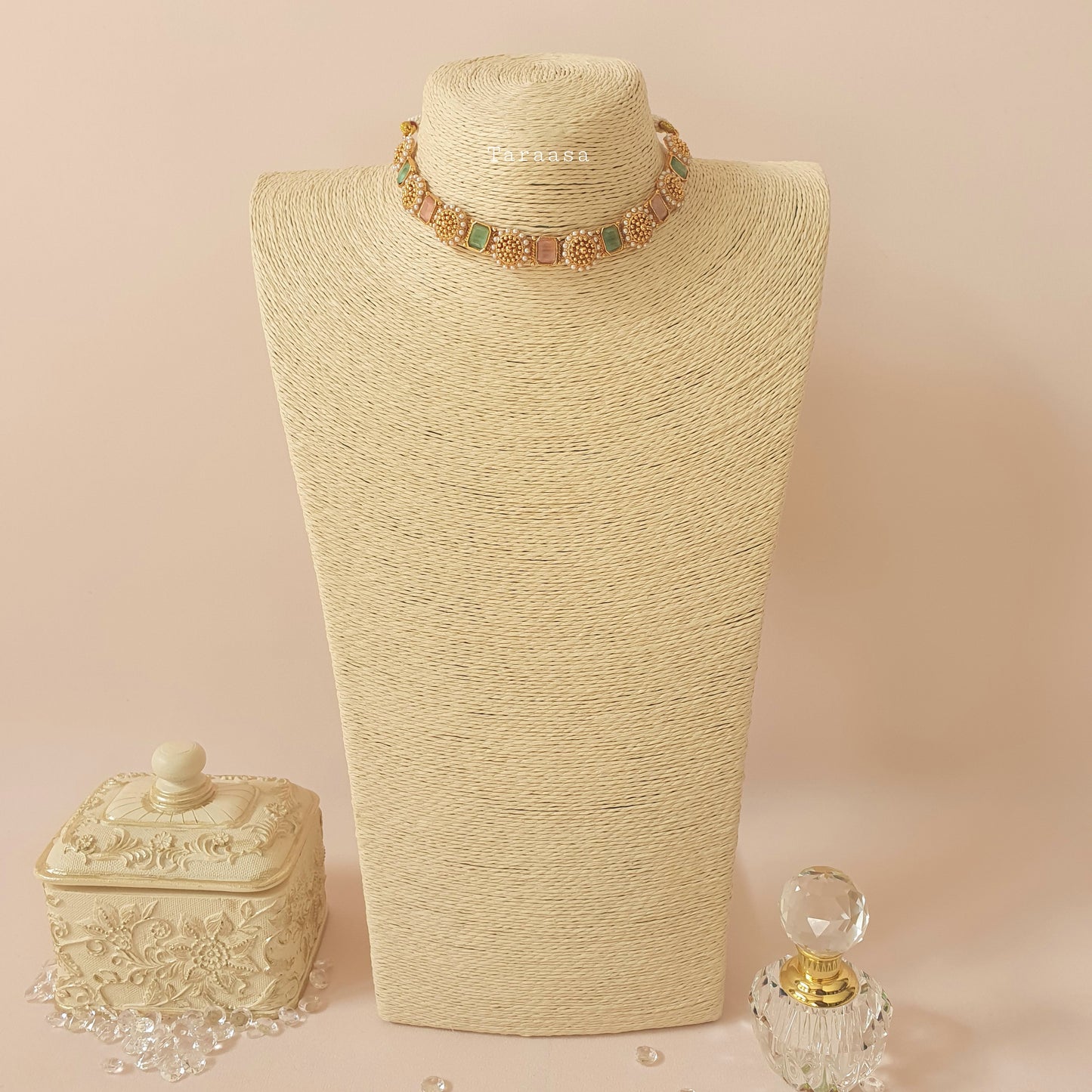 Traditional Choker Set Pink & Green
