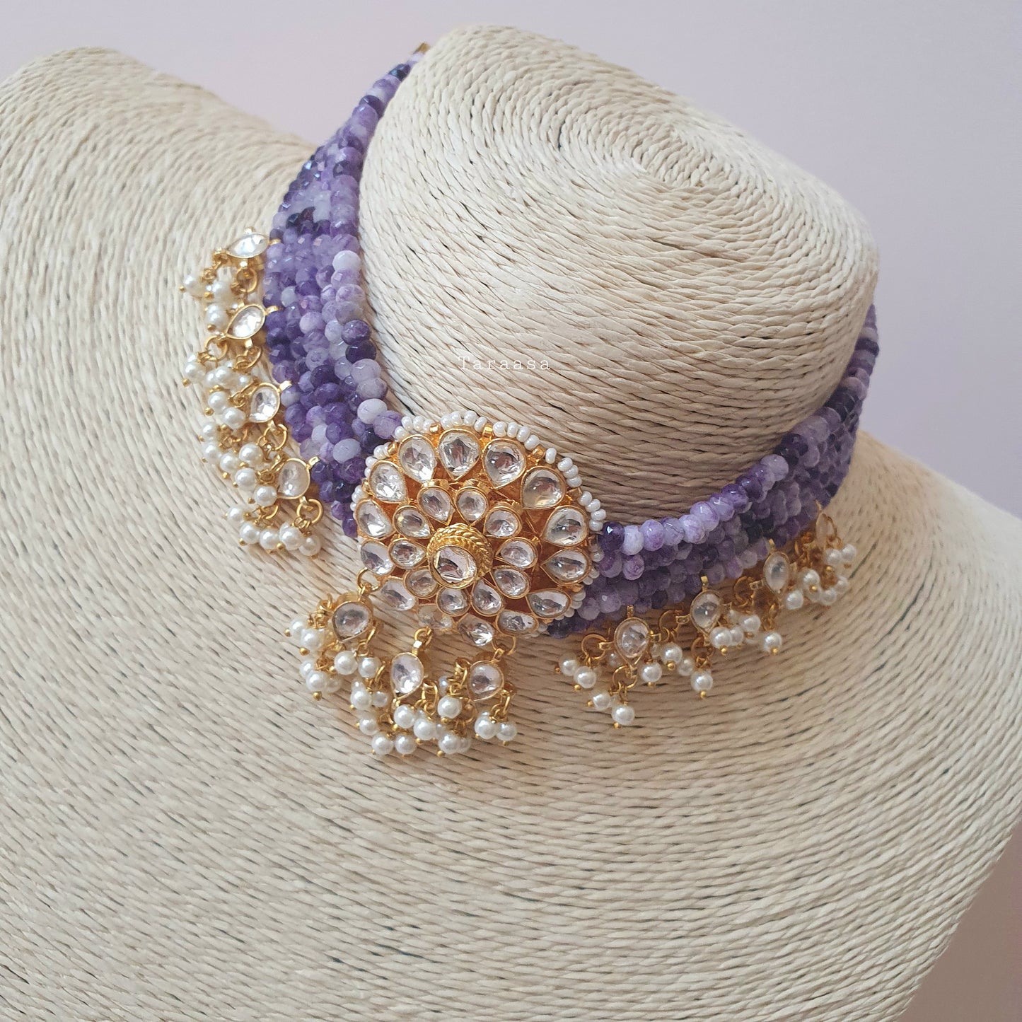 Charoite Kundan Choker