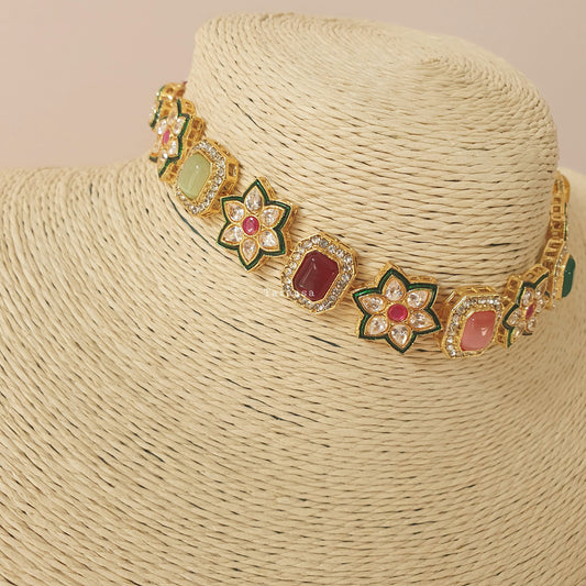 Flower Choker Set Multicolour