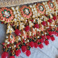 Red Meenakari and Kundan Choker