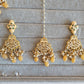 Peach Meenakari and Kundan Choker