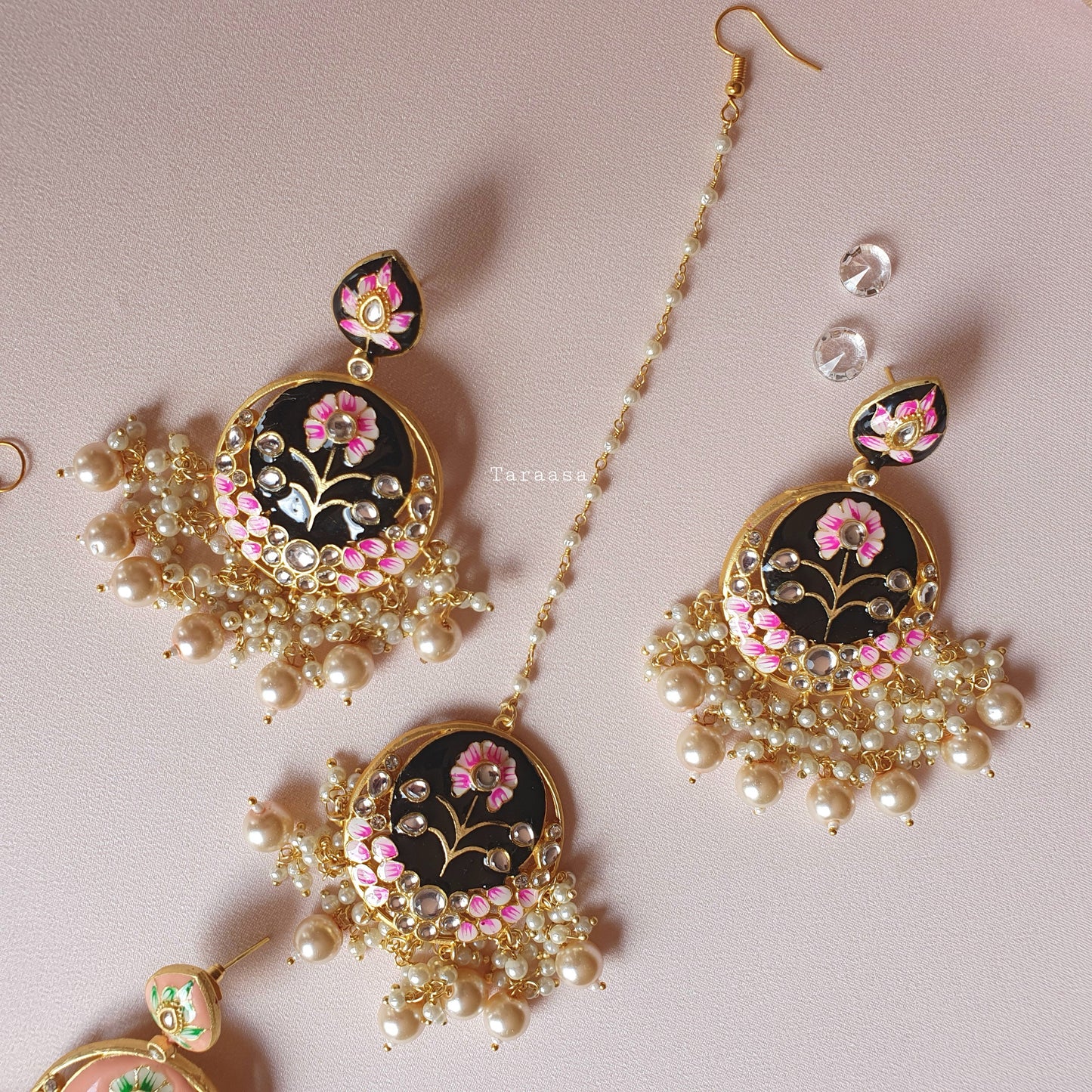 Black Meenakari Set