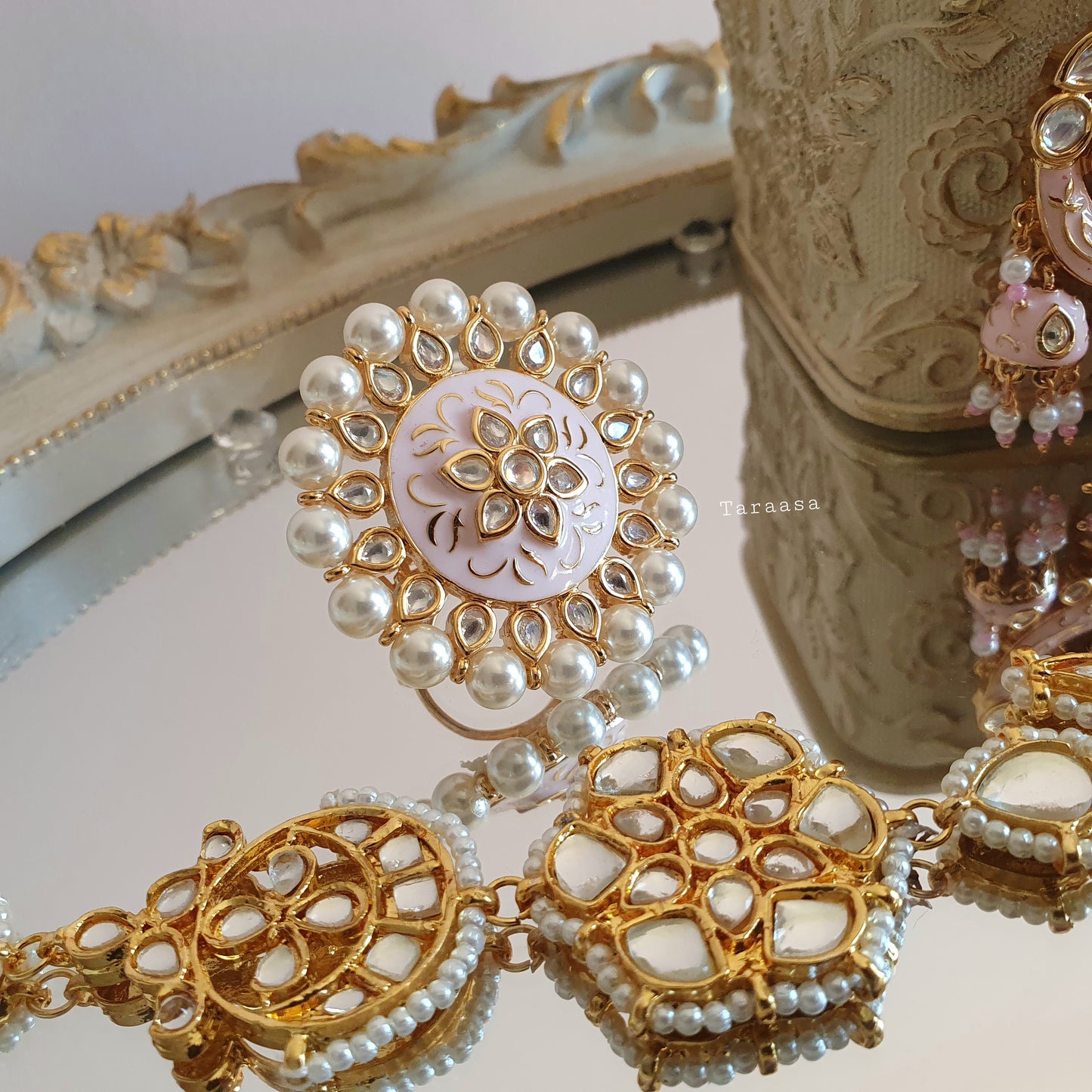 Pink Meenakari Set