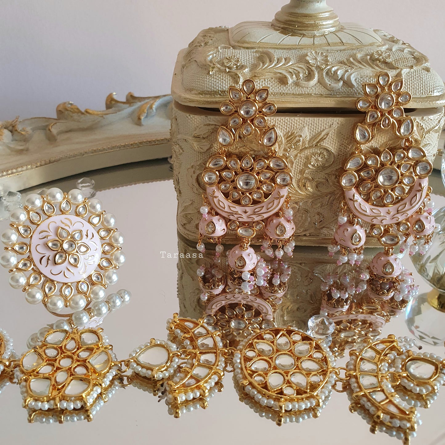 Pink Meenakari Set