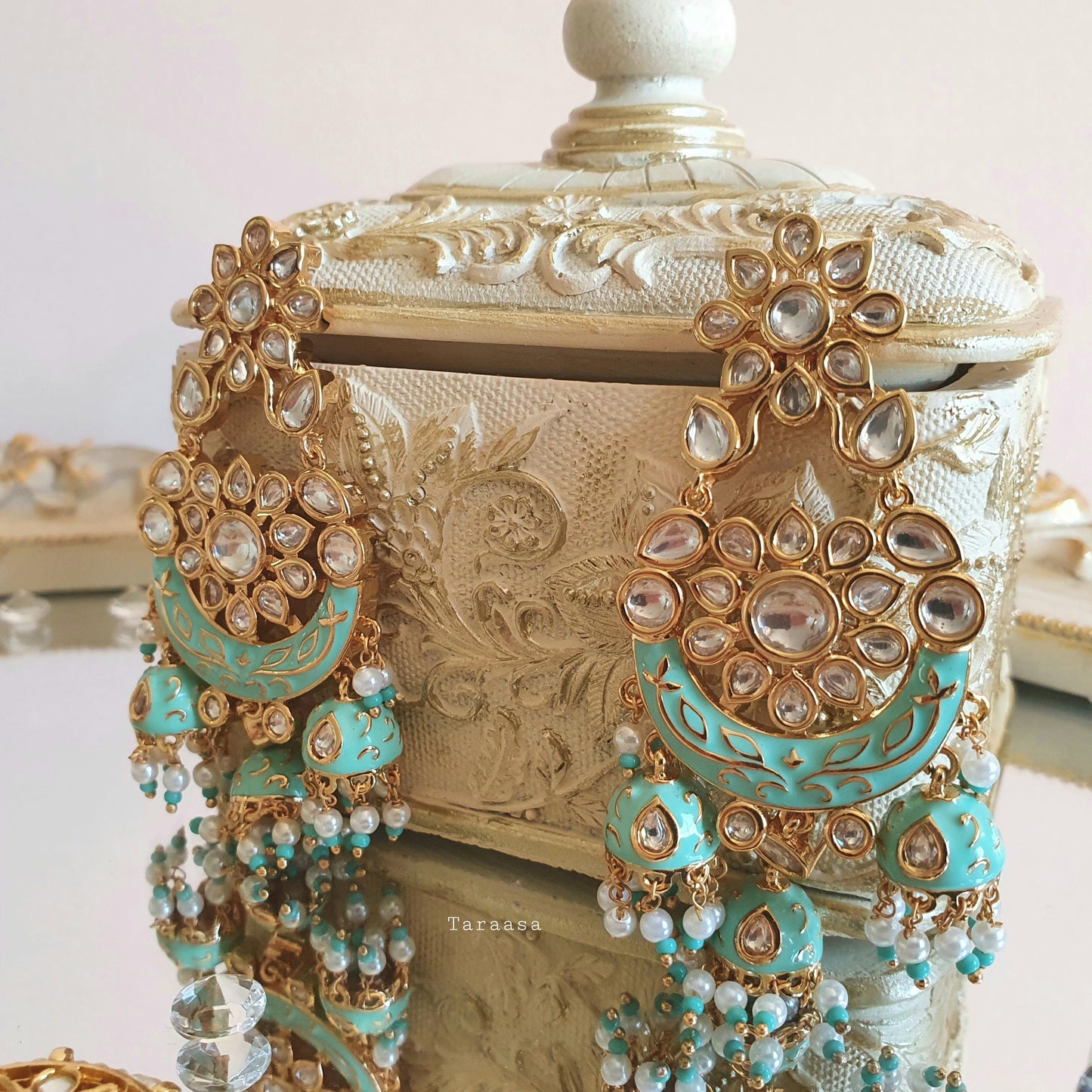 Turquoise Meenakari Set