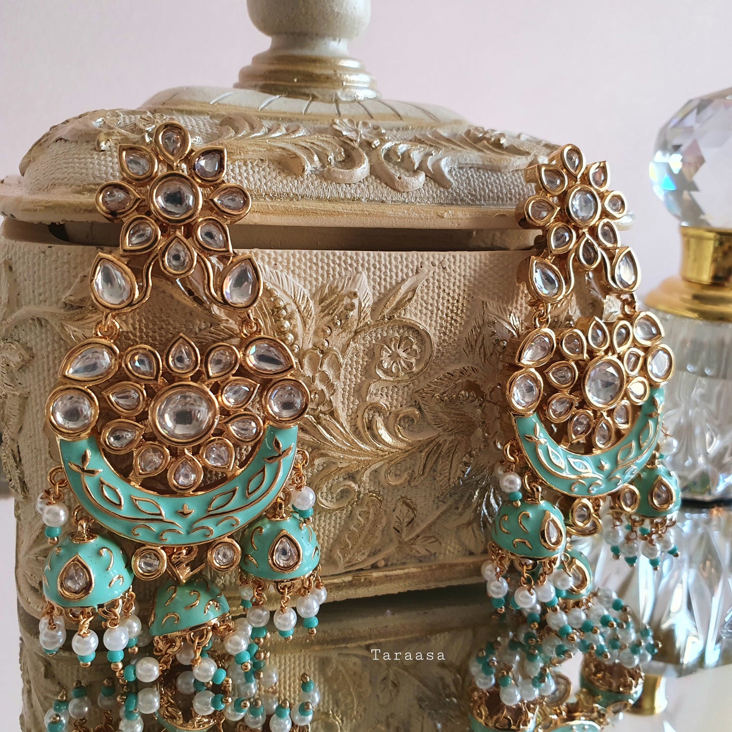Turquoise Meenakari Set