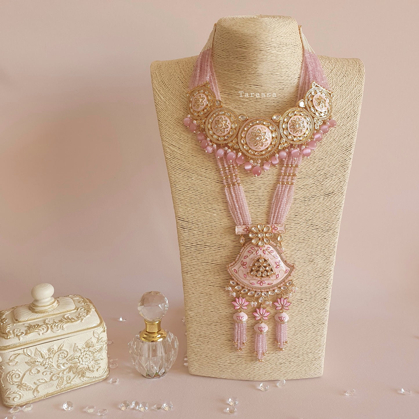 Pink Meenakari Bridal Set