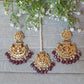 Purple Kundan Set