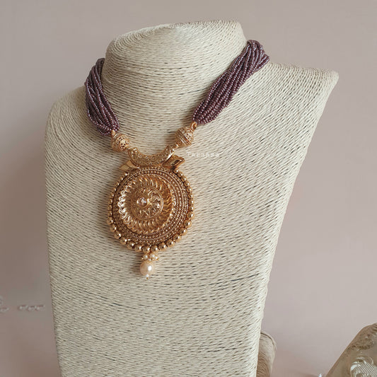 Mauve Traditional Necklace