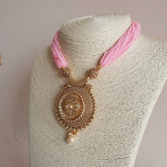 Baby Pink Traditional Necklace