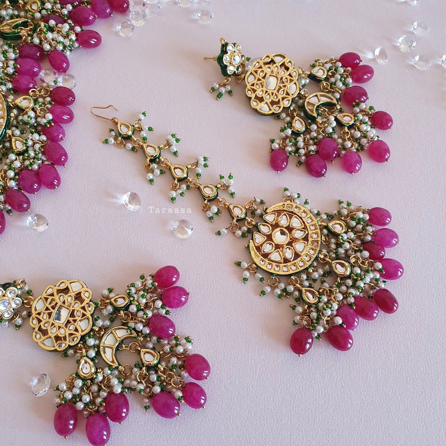 Booysenberry Pachi Kundan Choker