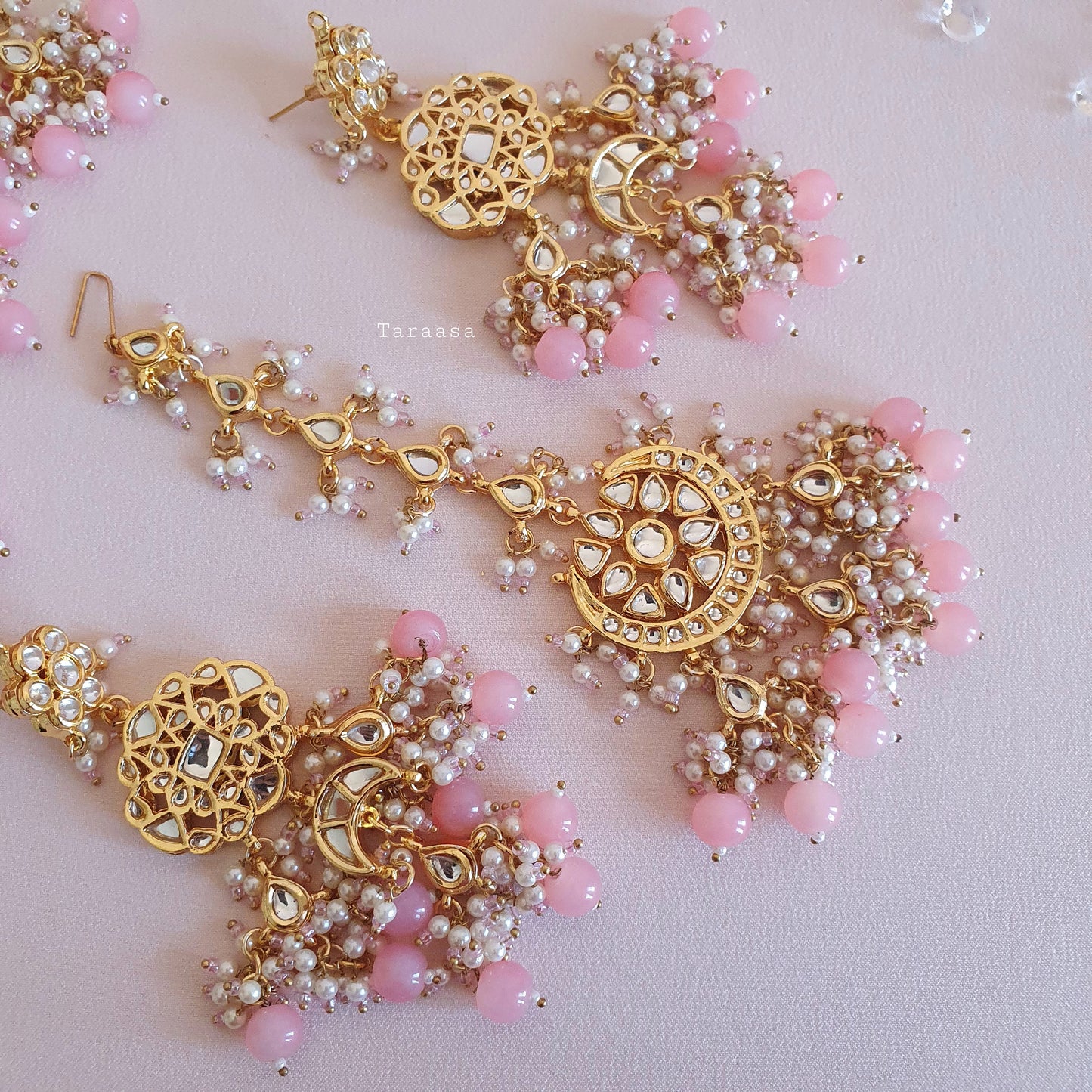 Misty Rose Pachi Kundan Choker