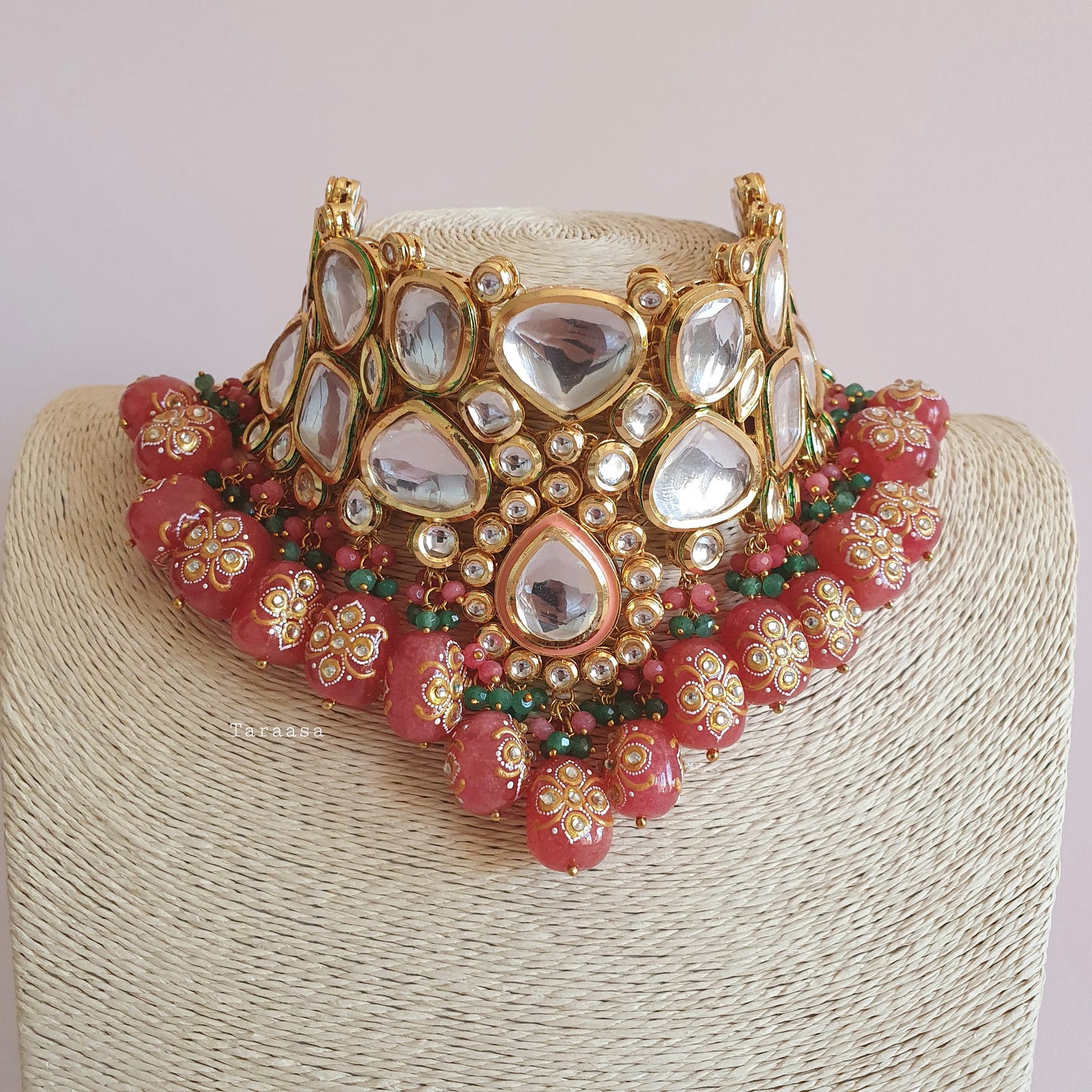 Watermelon Kundan Choker