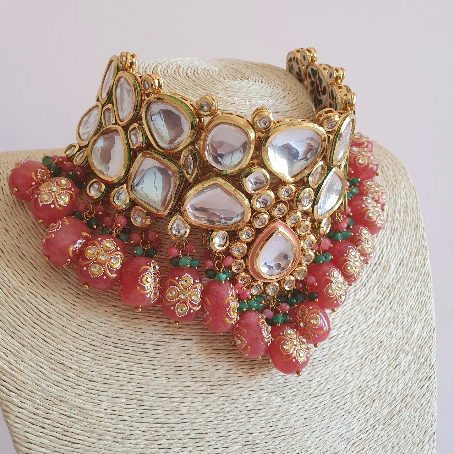 Watermelon Kundan Choker