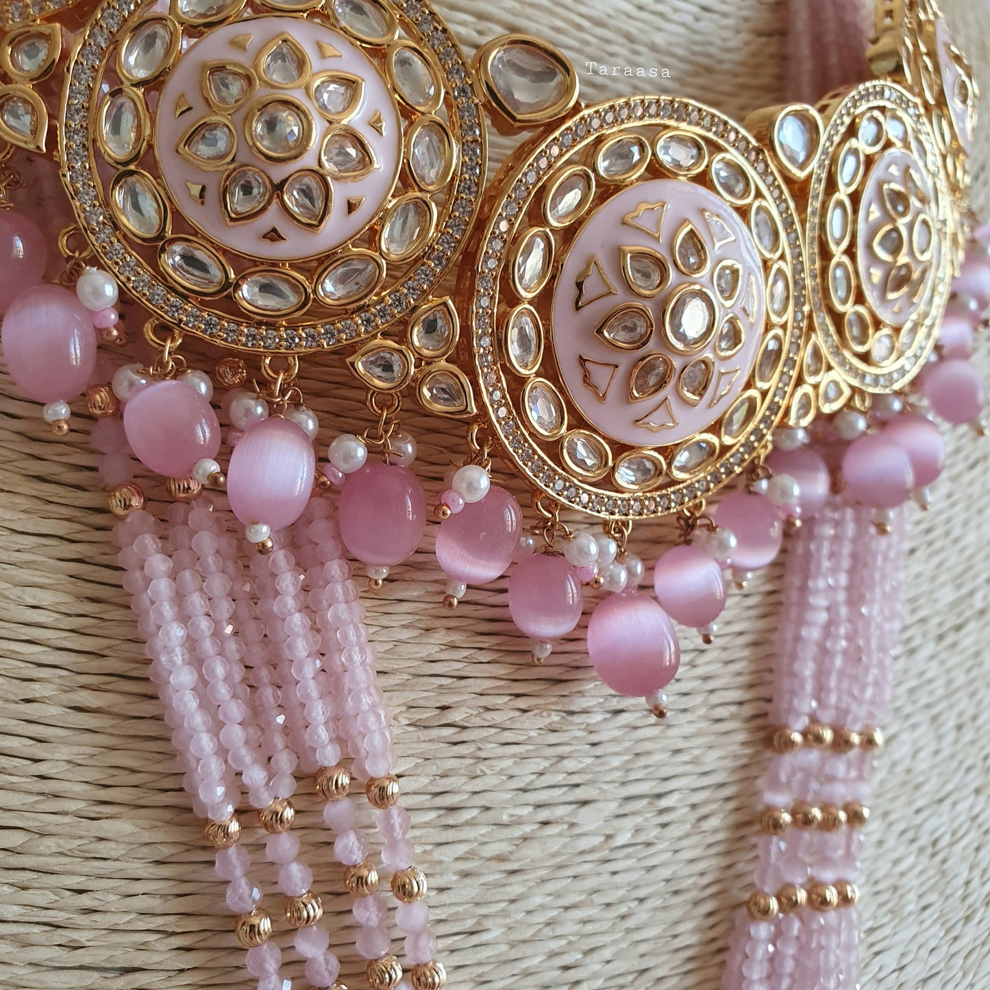 Pink Meenakari Bridal Set