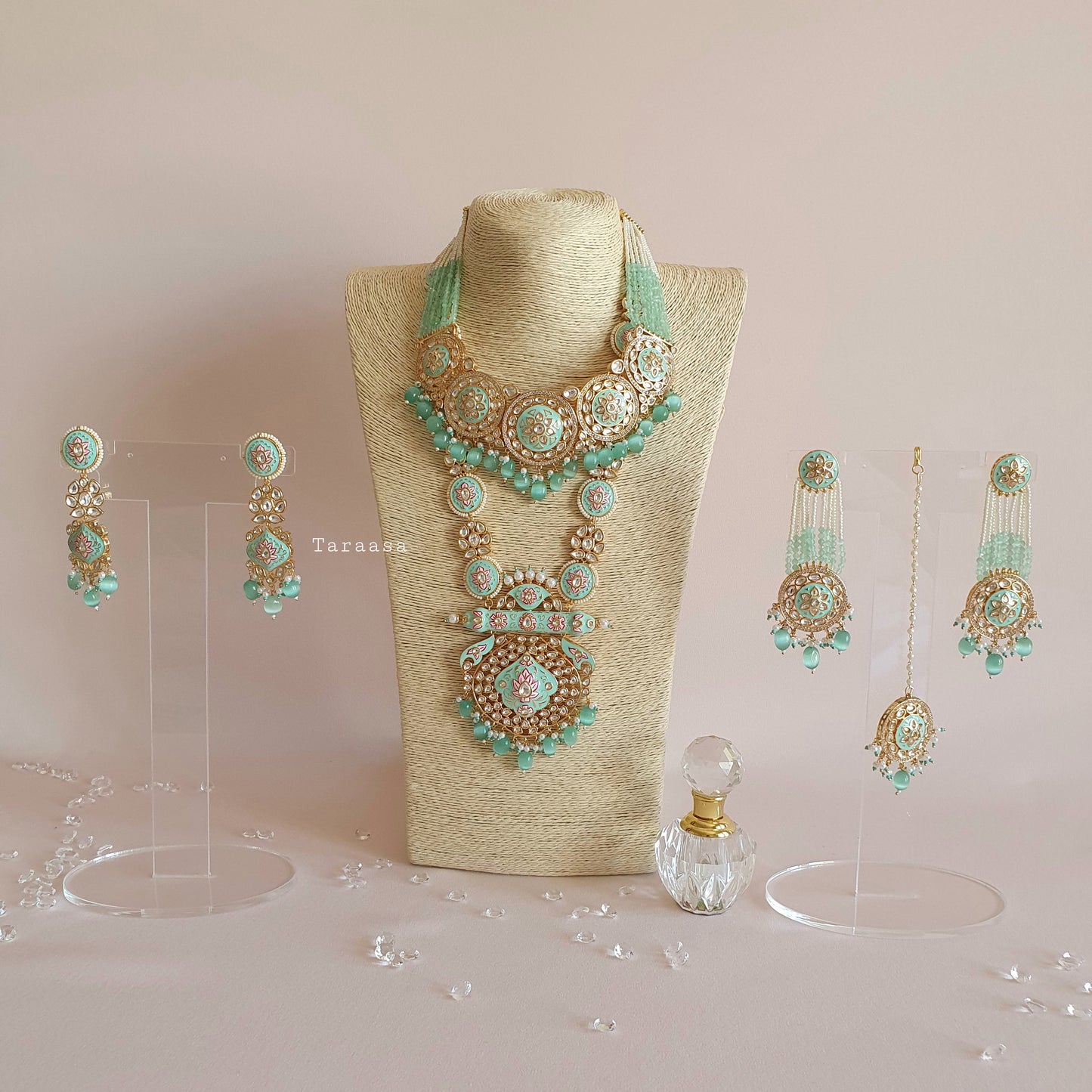 Turquoise Meenakari Bridal Set