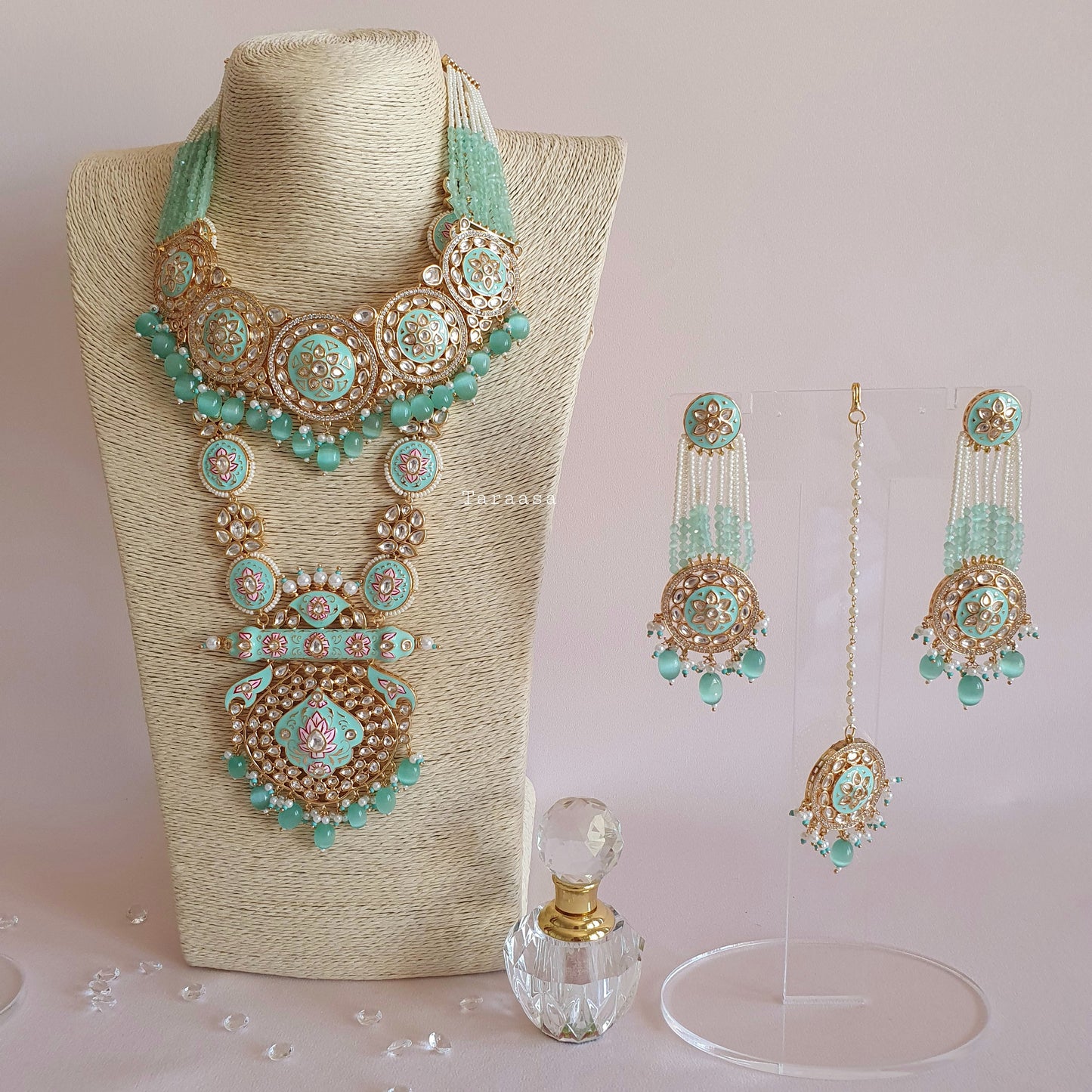 Turquoise Meenakari Bridal Set