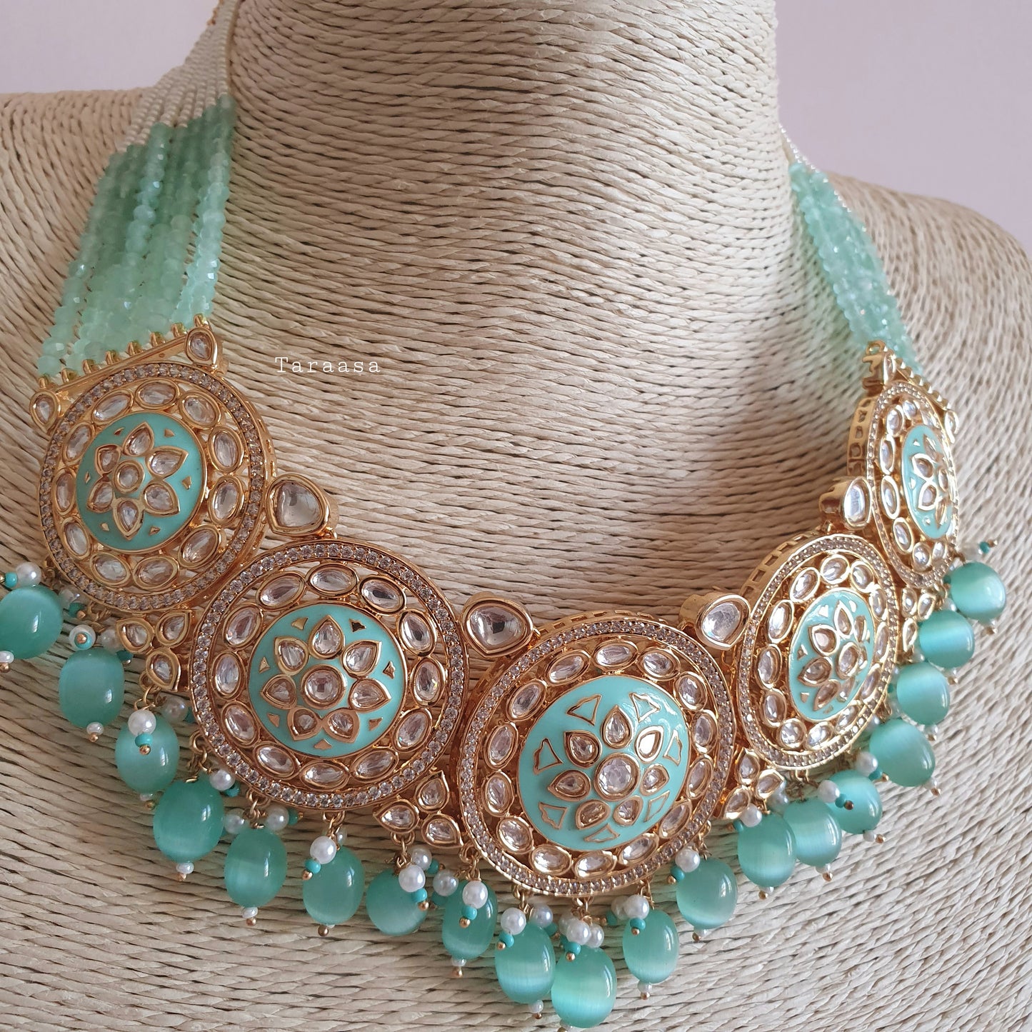 Turquoise Meenakari Bridal Set