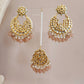 Peach Kundan Set