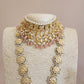 Peach Kundan Set