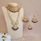 Purple Kundan Bridal Set