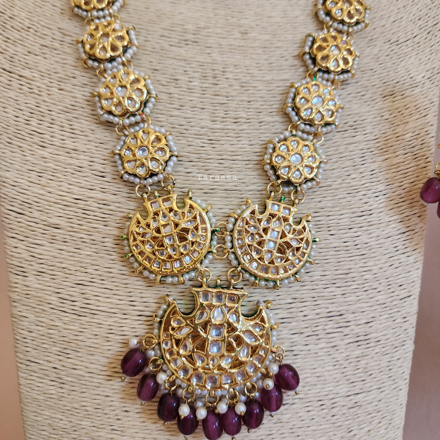 Purple Kundan Bridal Set