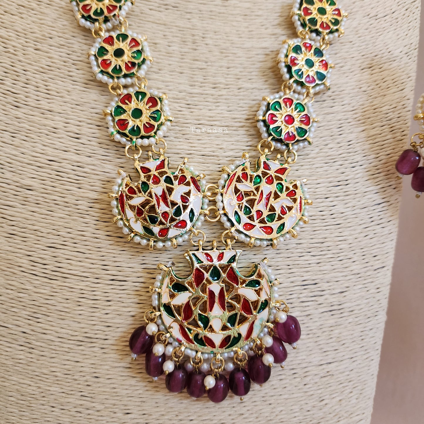 Purple Kundan Bridal Set