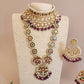 Purple Kundan Bridal Set