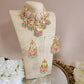 Pink and Green Meenakari Choker