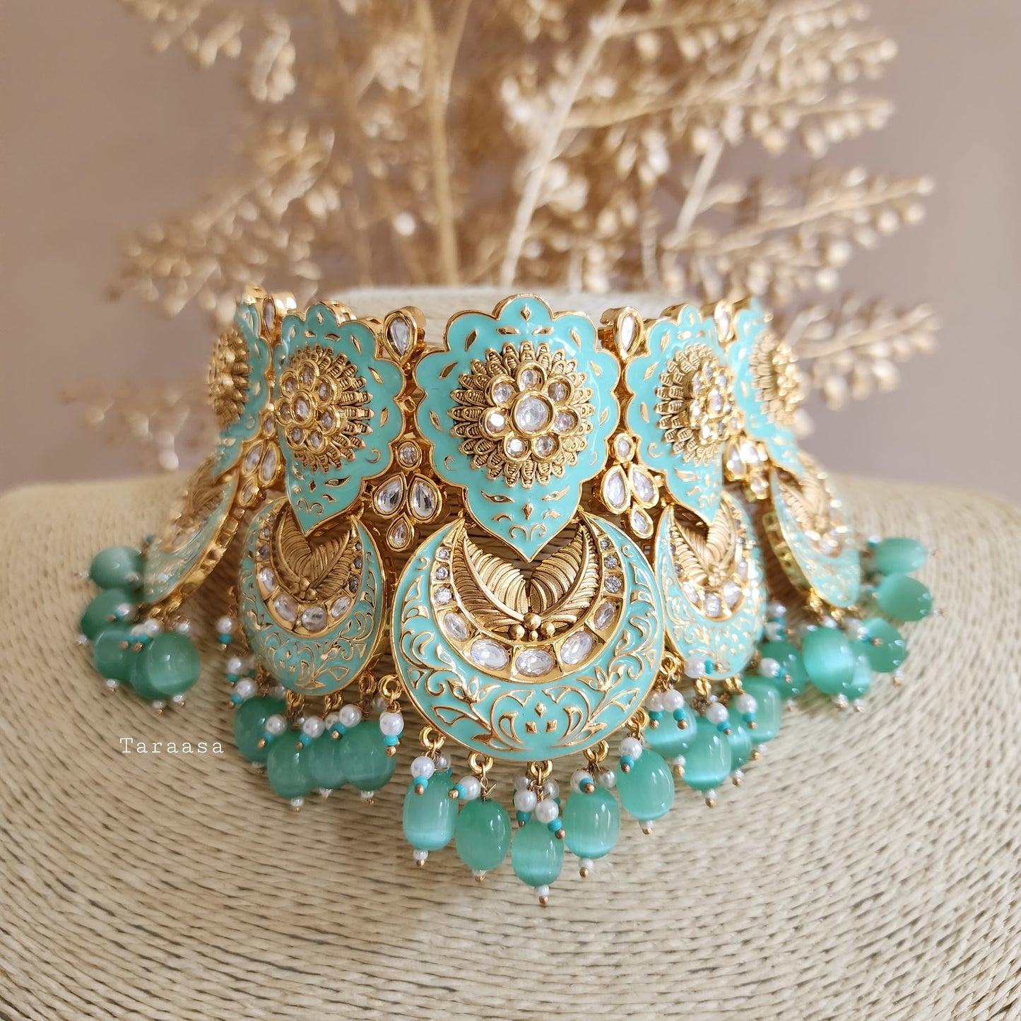 Turquoise Meenakari Choker