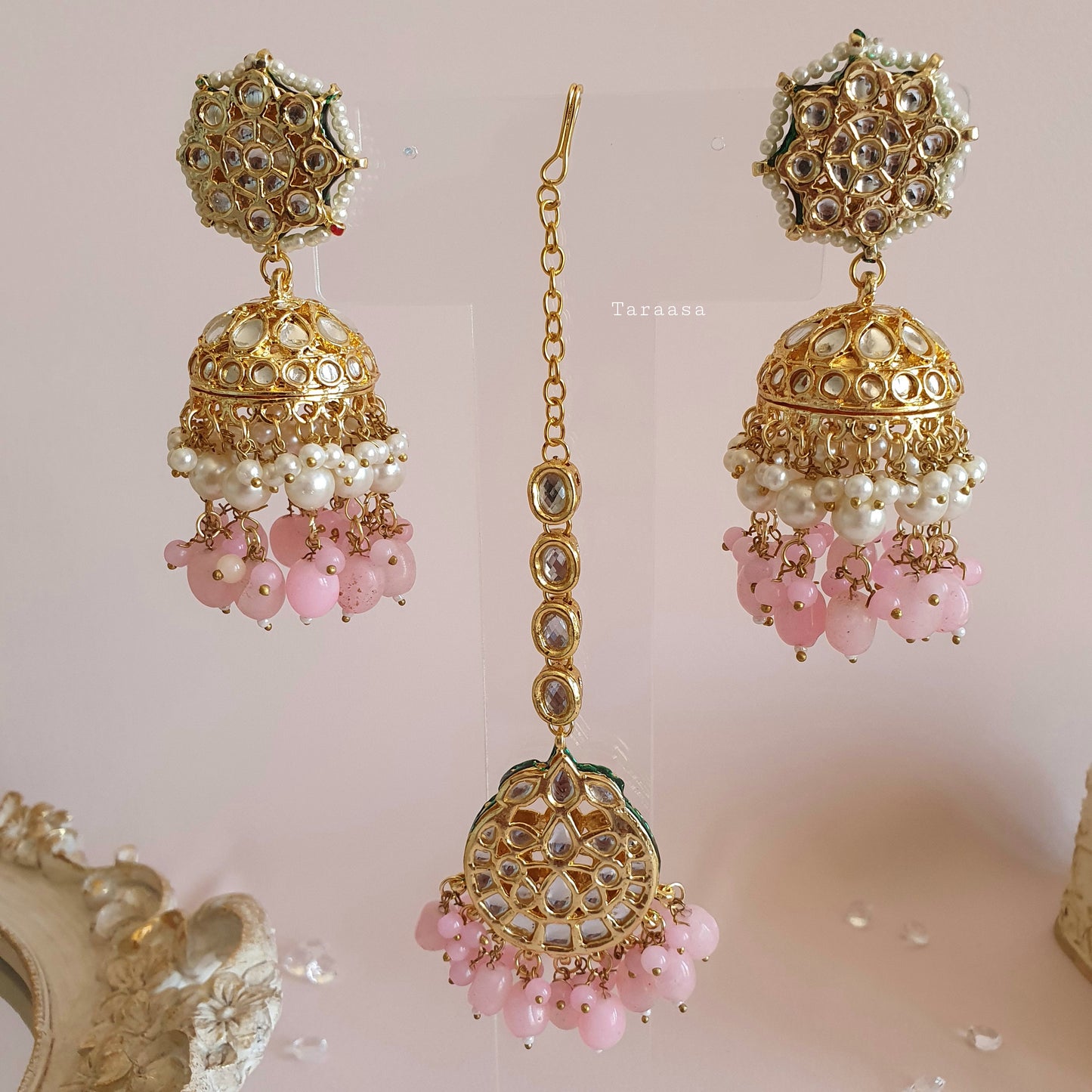 Pink Kundan Choker