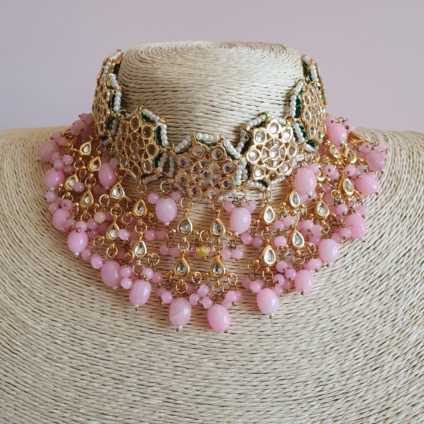 Pink Kundan Choker