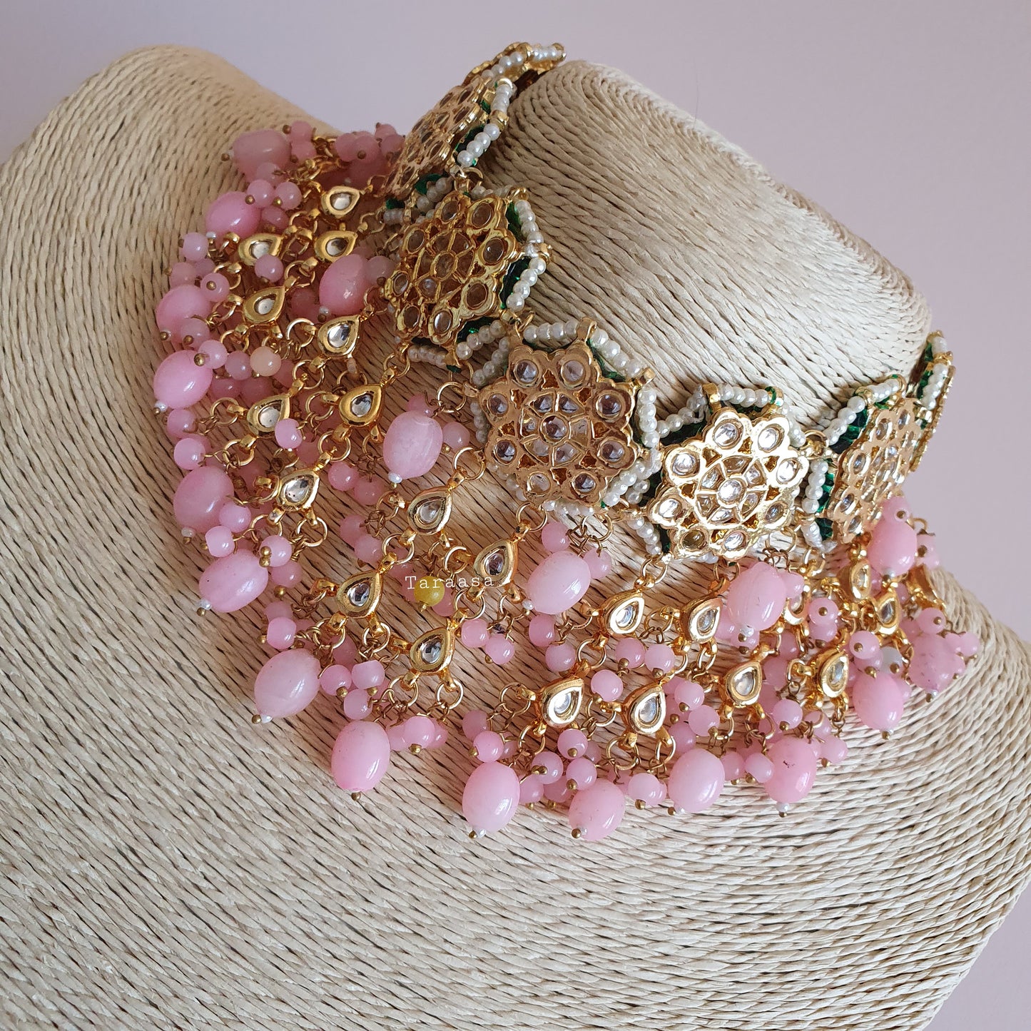 Pink Kundan Choker