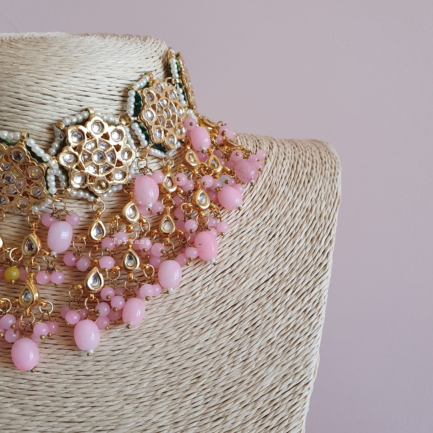 Pink Kundan Choker