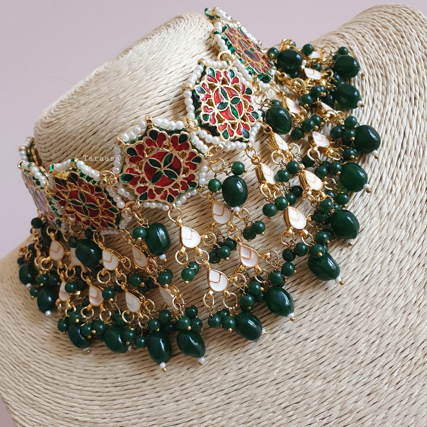 Emerald Kundan Choker