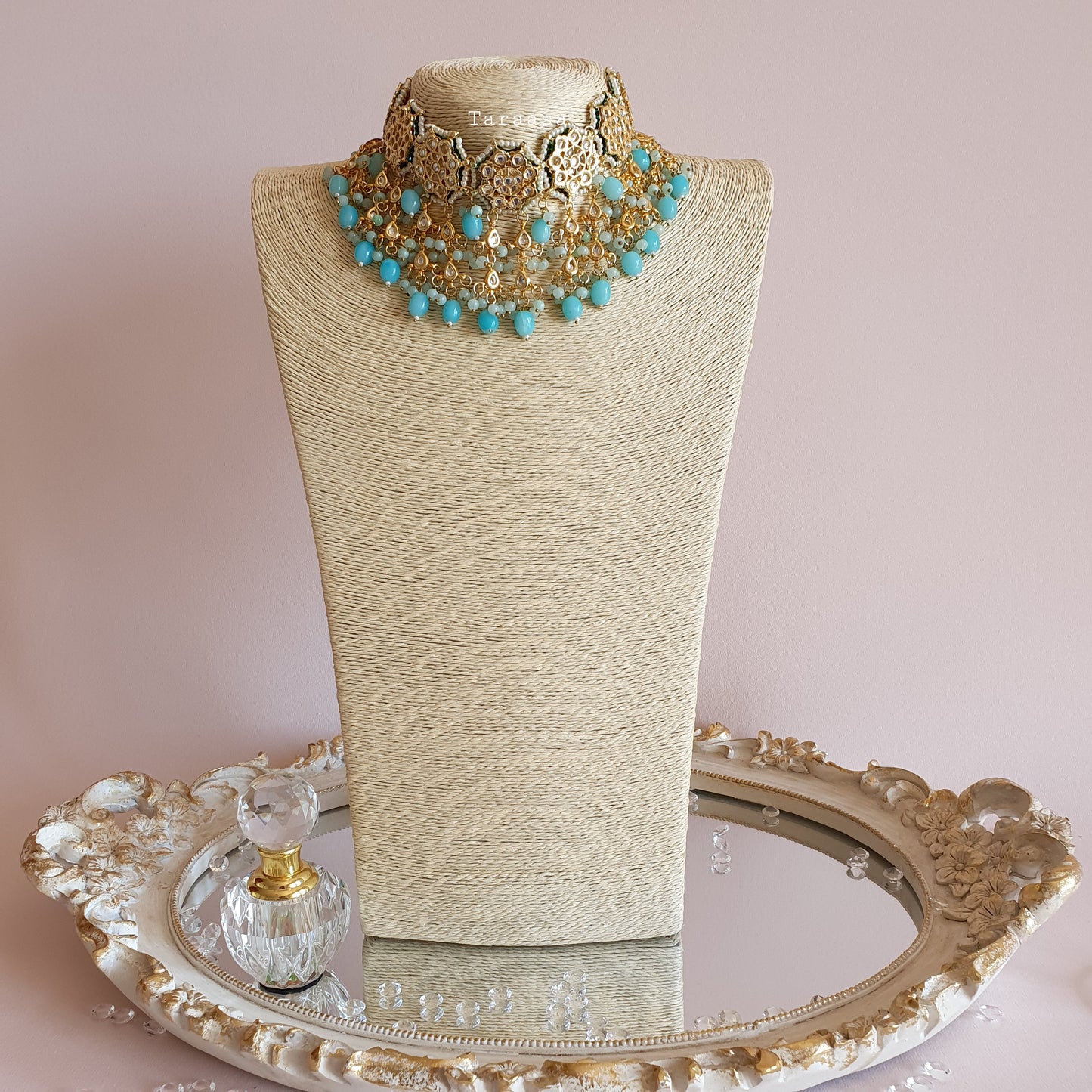 Aqua Blue Kundan Choker