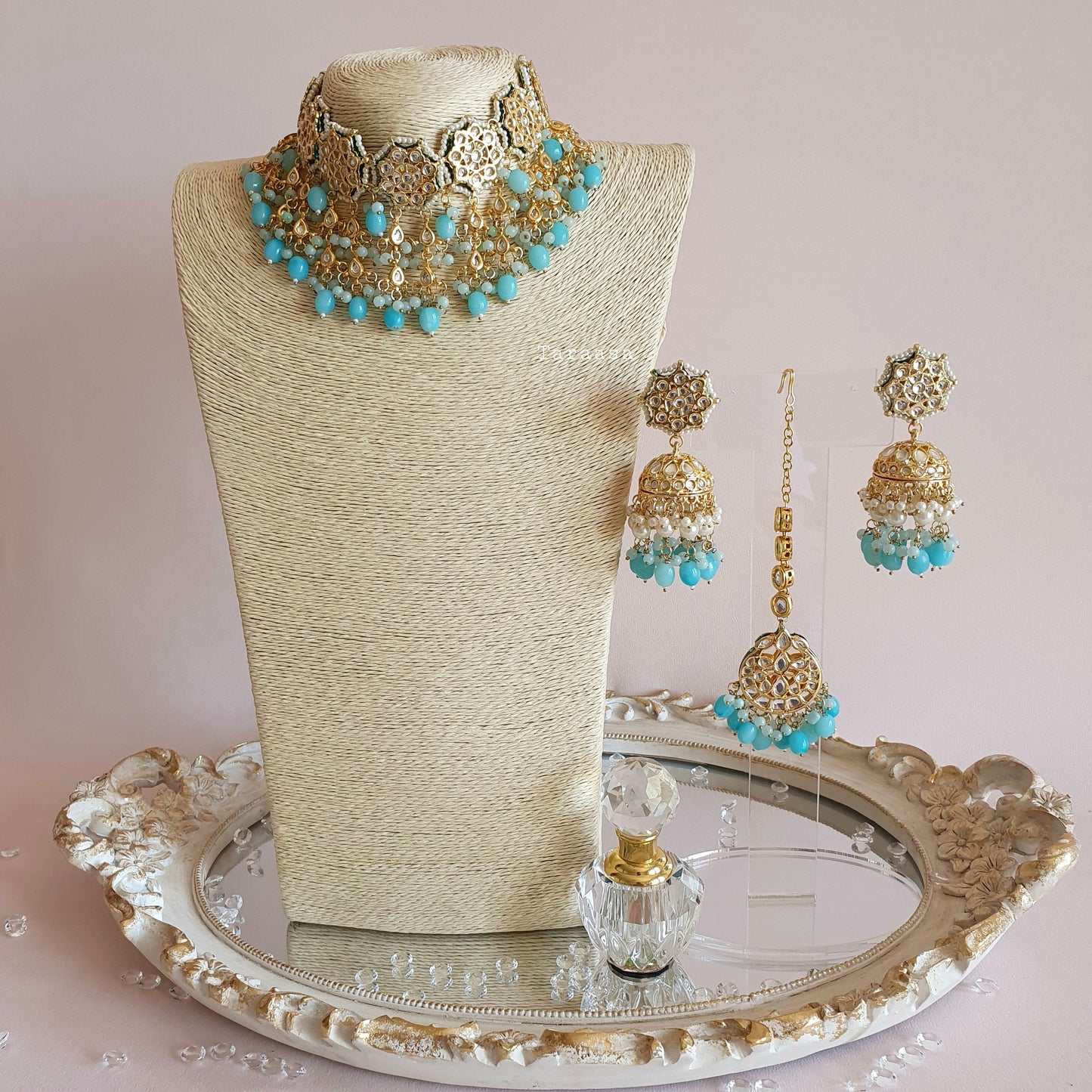 Aqua Blue Kundan Choker