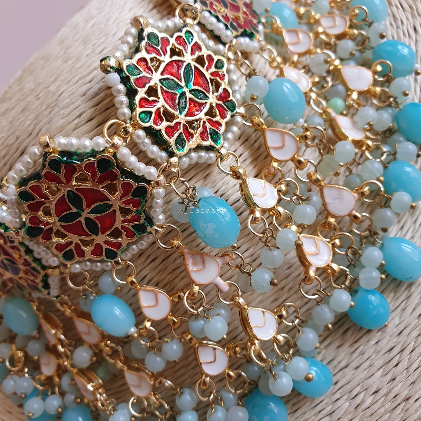 Aqua Blue Kundan Choker